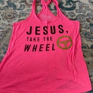 Jesus take the wheel tank